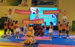 Hội thi nhảy tập thể Cheerleading đến từ các Đoàn trường THPT trên địa bàn TP Tuy Hòa.